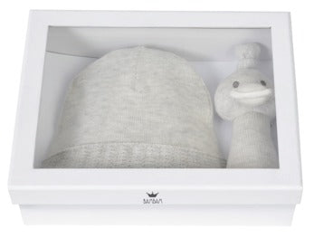 Giftbox Knitted Hat and Rattle
