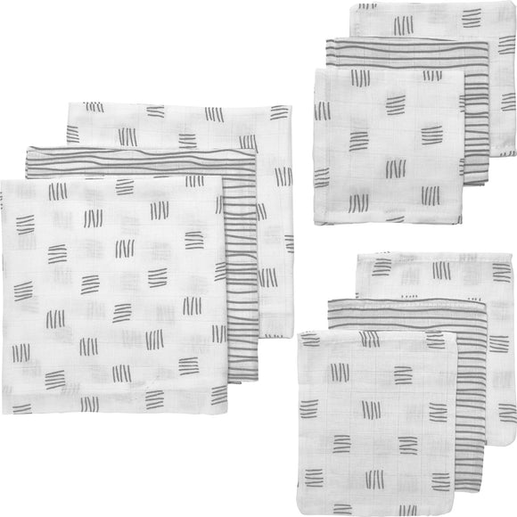 Hydrofiel startersset block- stripe grijs