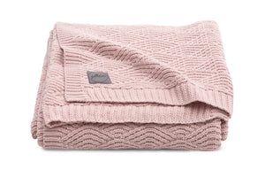 Deken River knit pale pink 75x100cm