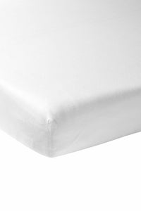 Molton stretch hoeslaken wit 60x120cm (ledikant)